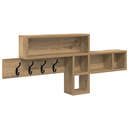 Nástěnný Věšák Na Kabáty Nástěnná Montáž Artisanový Dub