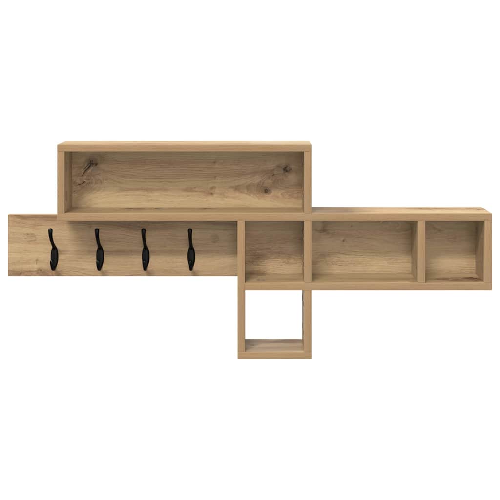 Nástěnný Věšák Na Kabáty Nástěnná Montáž Artisanový Dub