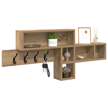 Nástěnný Věšák Na Kabáty Nástěnná Montáž Artisanový Dub