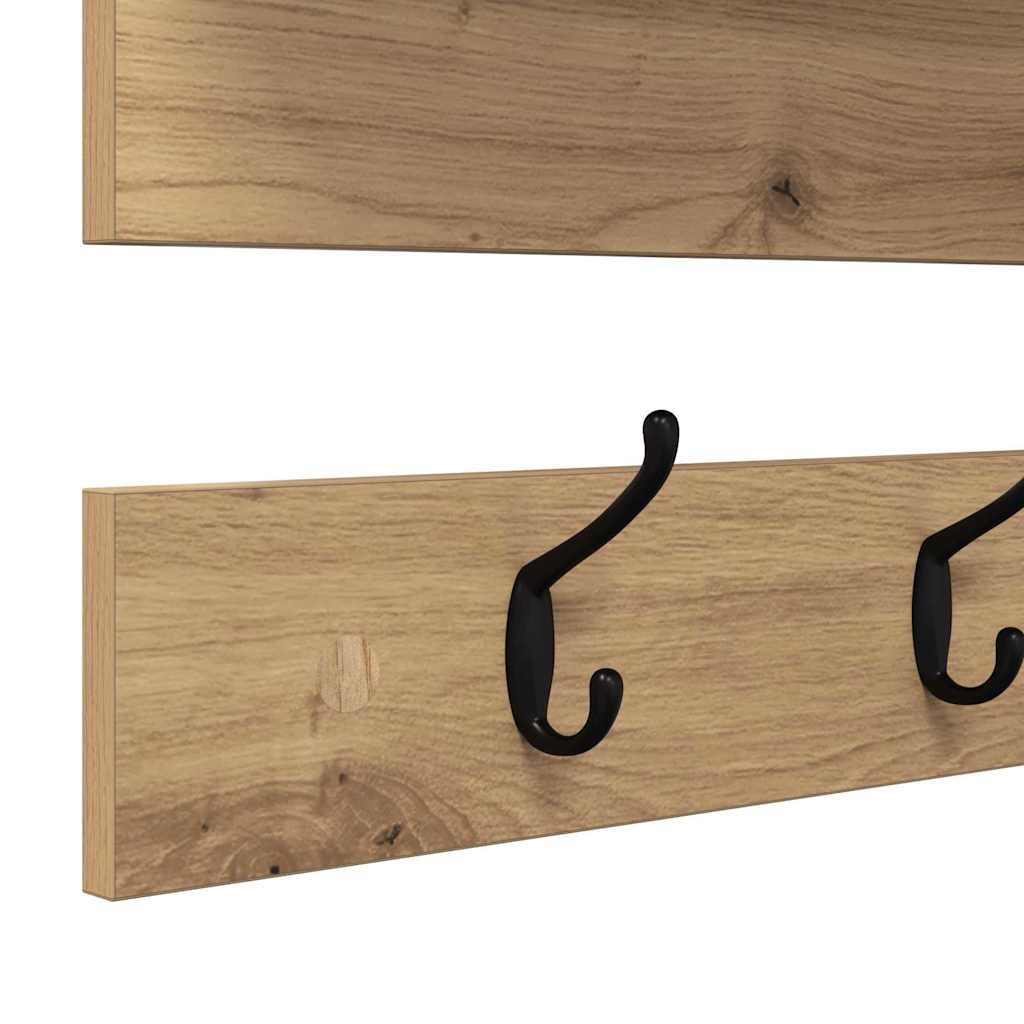 Nástěnný Věšák Na Kabáty Nástěnná Montáž Artisanový Dub
