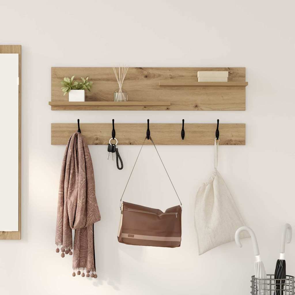 Nástěnný Věšák Na Kabáty Nástěnná Montáž Artisanový Dub
