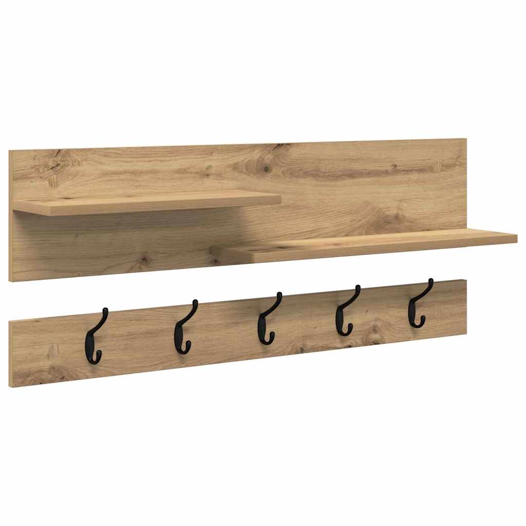 Nástěnný Věšák Na Kabáty Nástěnná Montáž Artisanový Dub