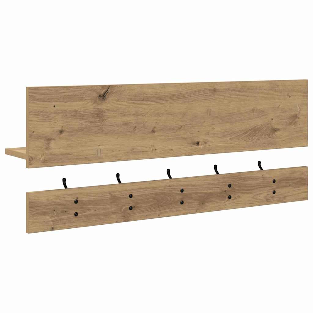 Nástěnný Věšák Na Kabáty Nástěnná Montáž Artisanový Dub
