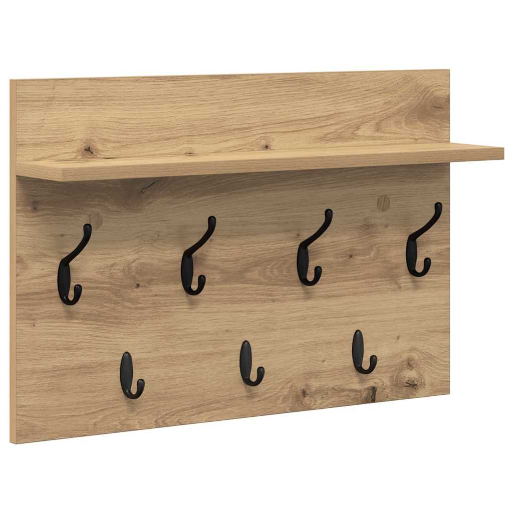 Nástěnný Věšák Na Kabáty Nástěnná Montáž Artisanový Dub