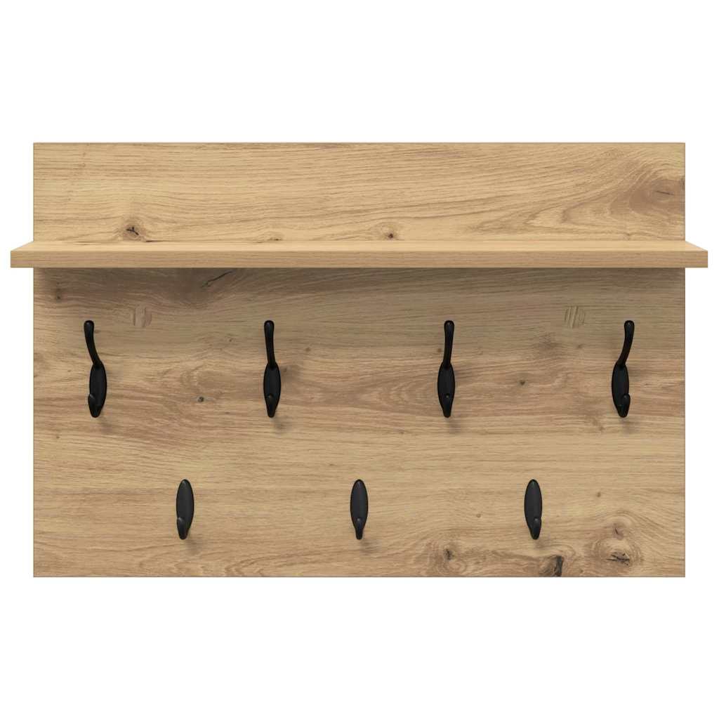 Nástěnný Věšák Na Kabáty Nástěnná Montáž Artisanový Dub