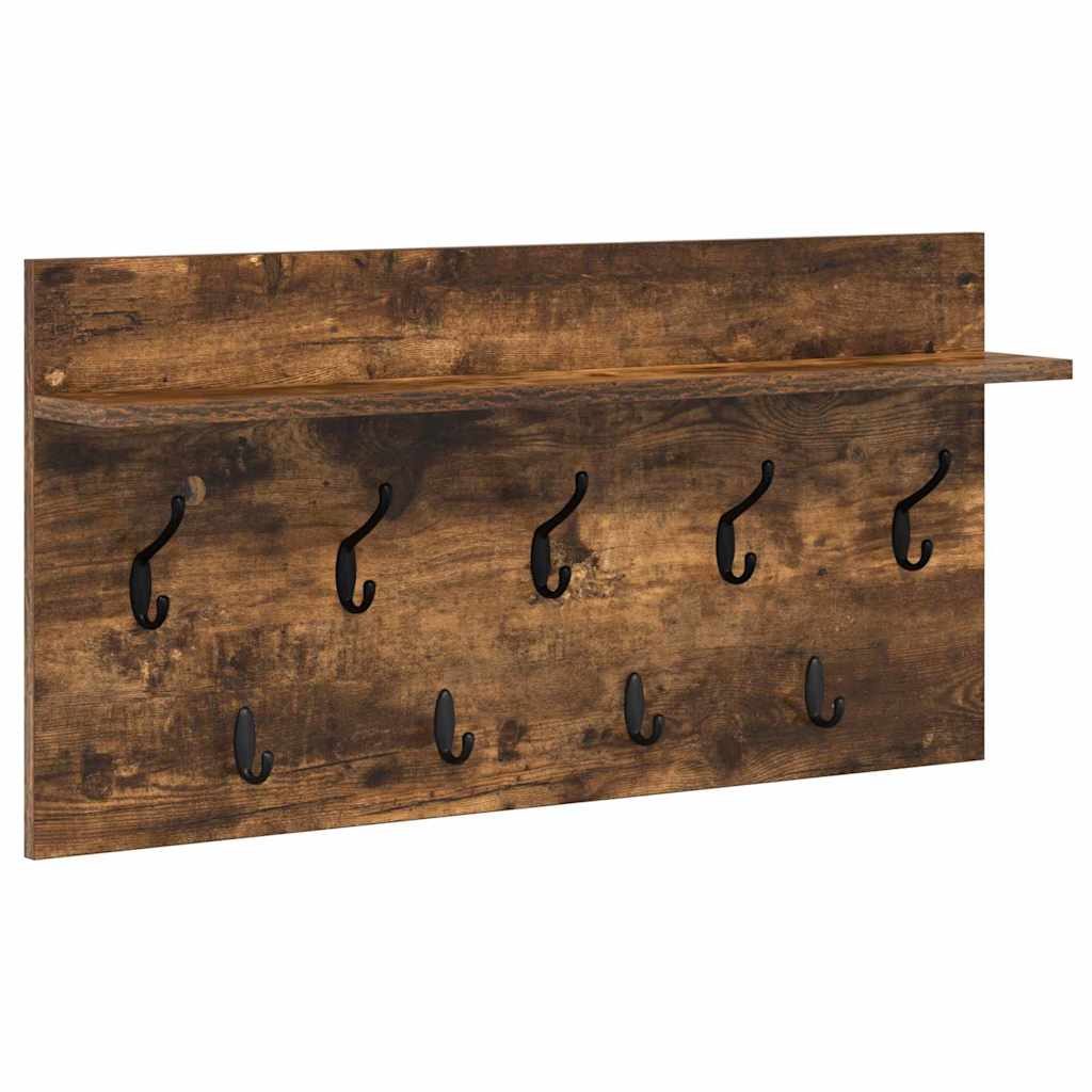 Nástěnný Věšák Na Kabáty Nástěnná Montáž Kouřový Dub