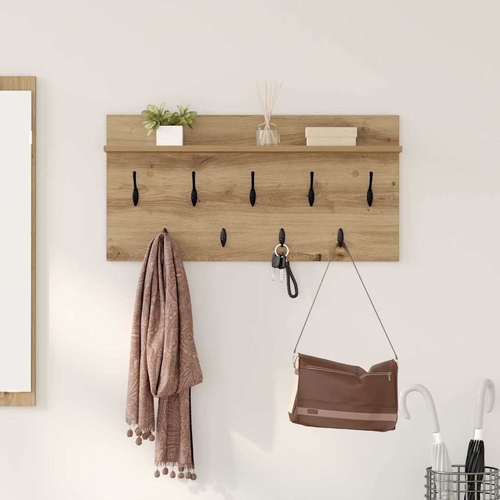 Nástěnný Věšák Na Kabáty Nástěnná Montáž Artisanový Dub