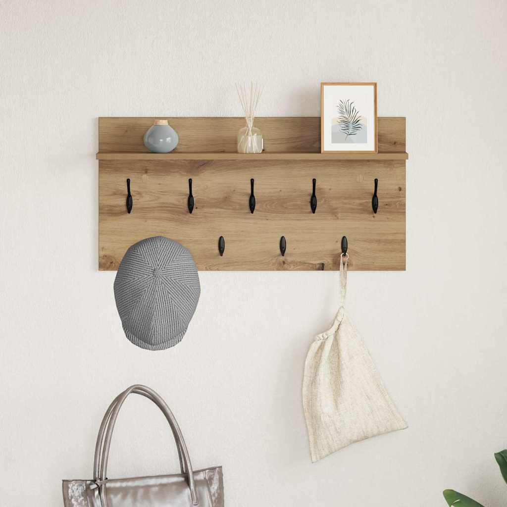 Nástěnný Věšák Na Kabáty Nástěnná Montáž Artisanový Dub
