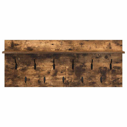 Nástěnný Věšák Na Kabáty Nástěnná Montáž Kouřový Dub