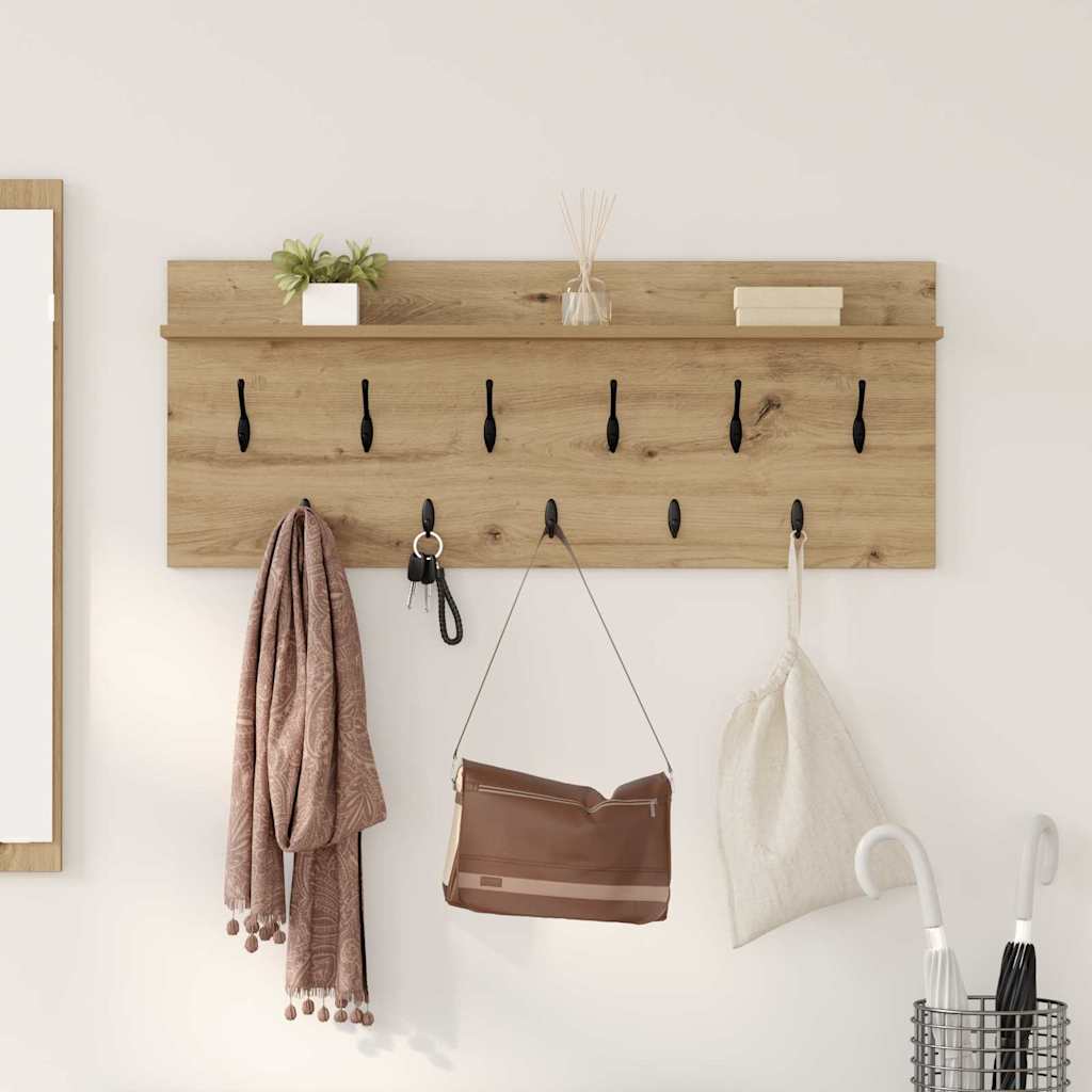 Nástěnný Věšák Na Kabáty Nástěnná Montáž Artisanový Dub