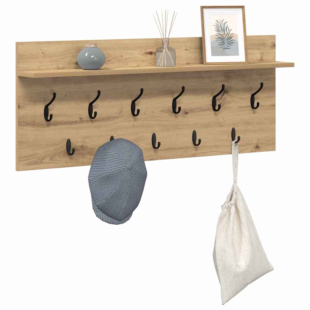 Nástěnný Věšák Na Kabáty Nástěnná Montáž Artisanový Dub