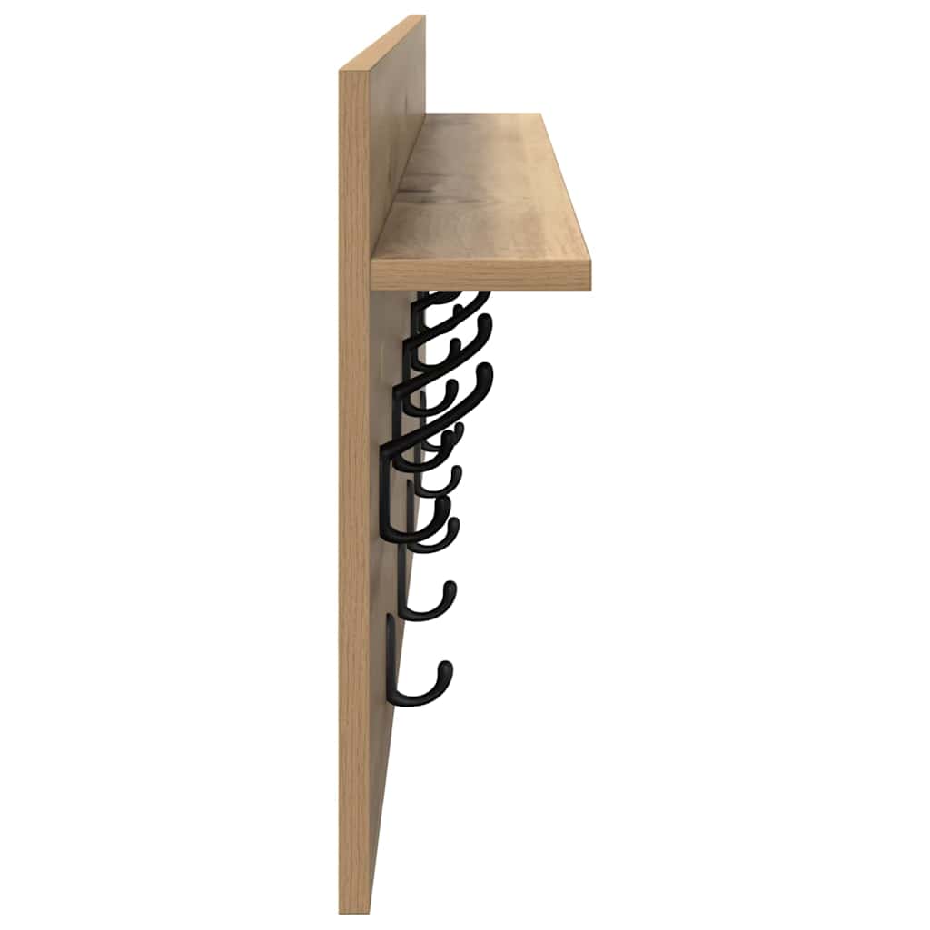 Nástěnný Věšák Na Kabáty Nástěnná Montáž Artisanový Dub