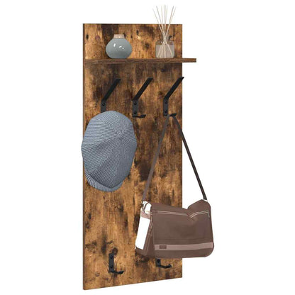 Nástěnný Věšák Na Kabáty Nástěnná Montáž Kouřový Dub