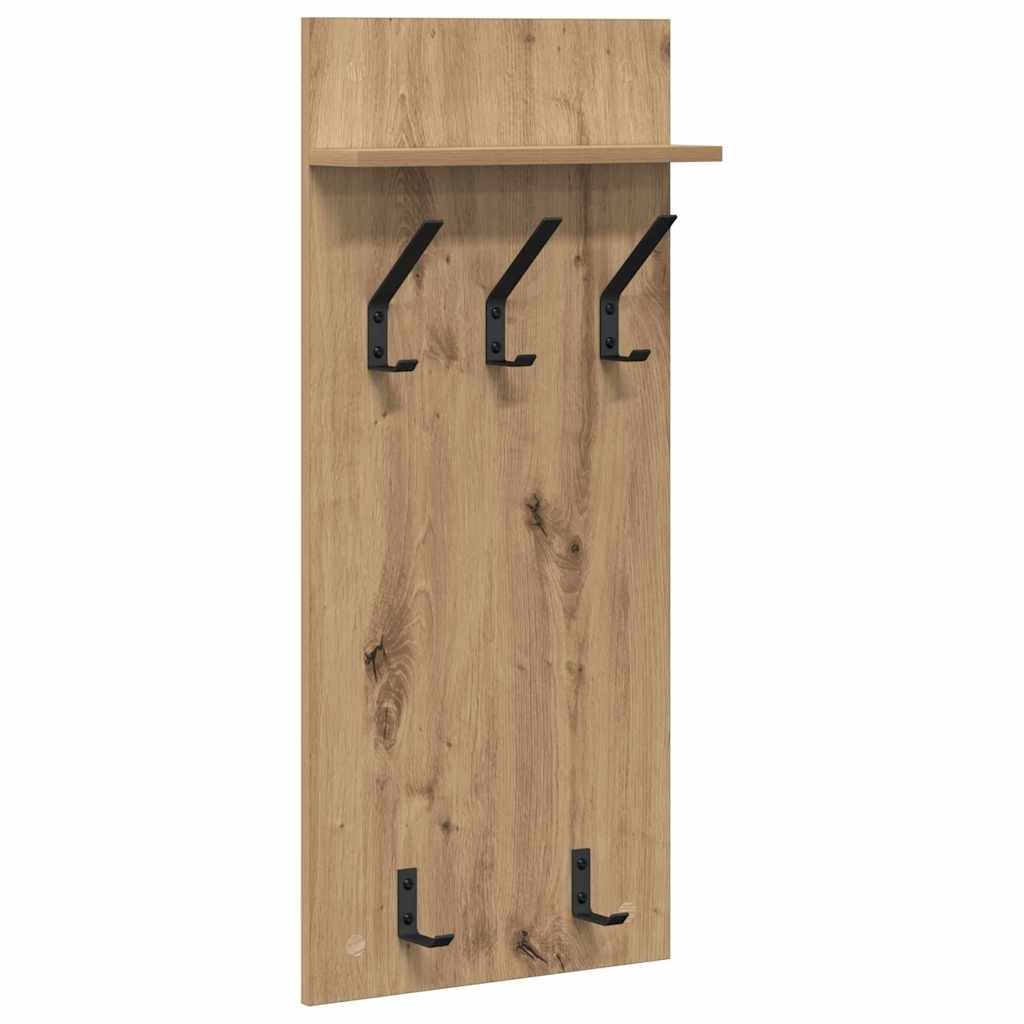 Nástěnný Věšák Na Kabáty Nástěnná Montáž Artisanový Dub