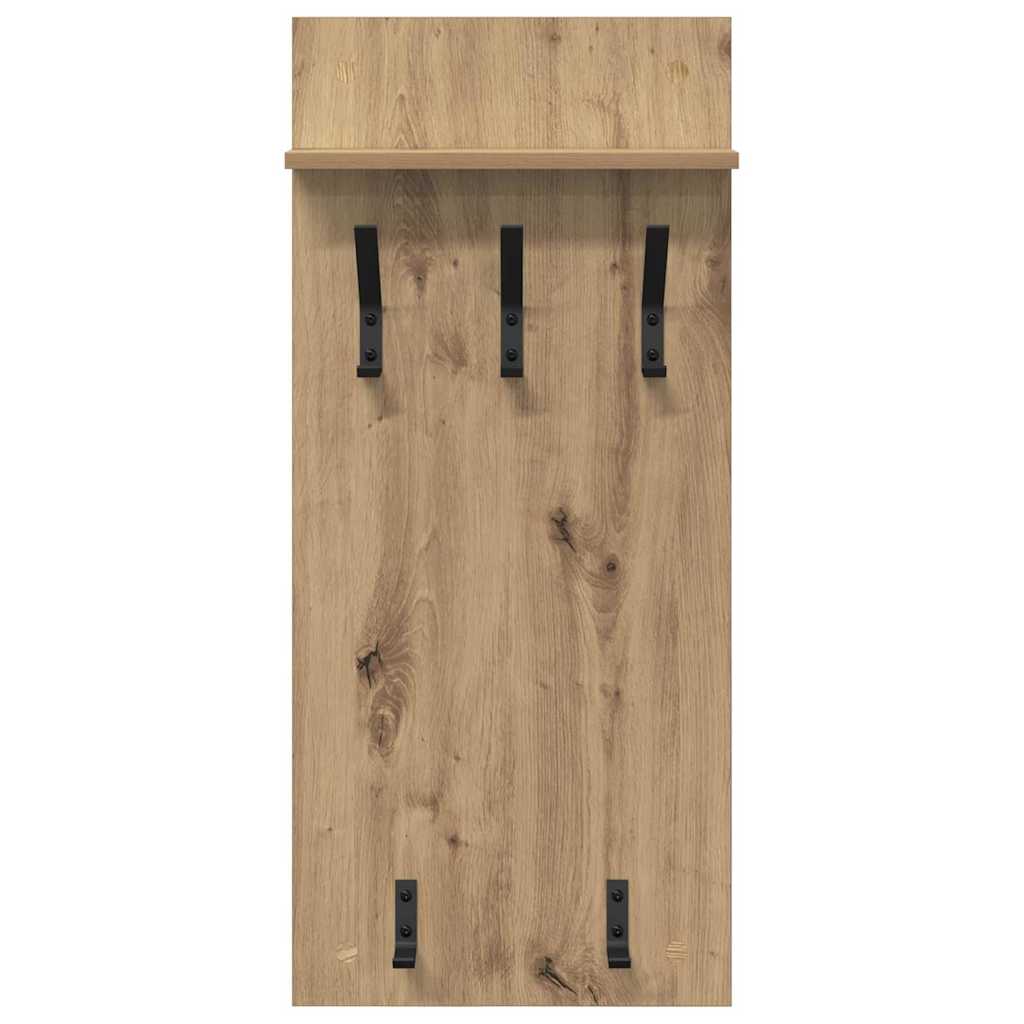 Nástěnný Věšák Na Kabáty Nástěnná Montáž Artisanový Dub
