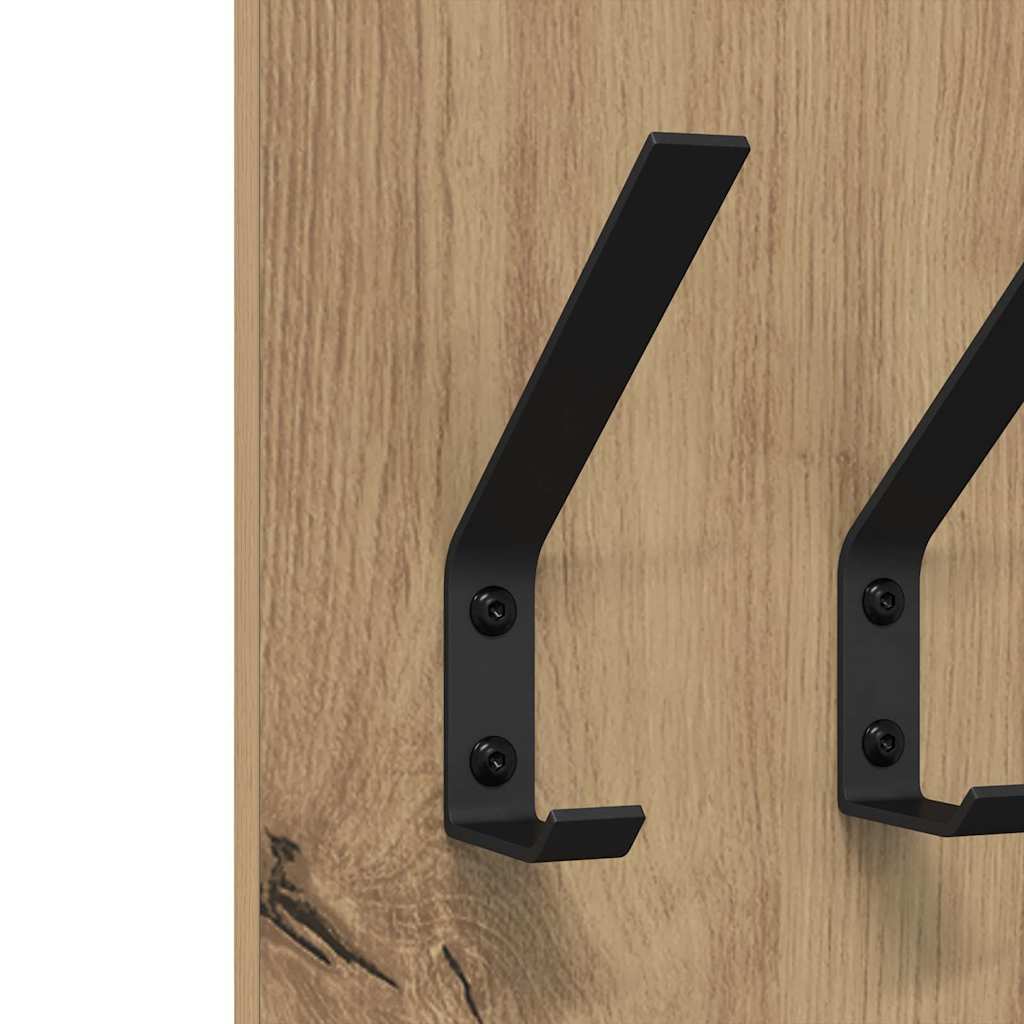 Nástěnný Věšák Na Kabáty Nástěnná Montáž Artisanový Dub