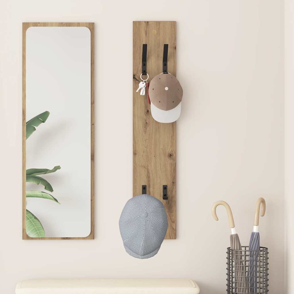 Nástěnný Věšák Na Kabáty Nástěnná Montáž Artisanový Dub