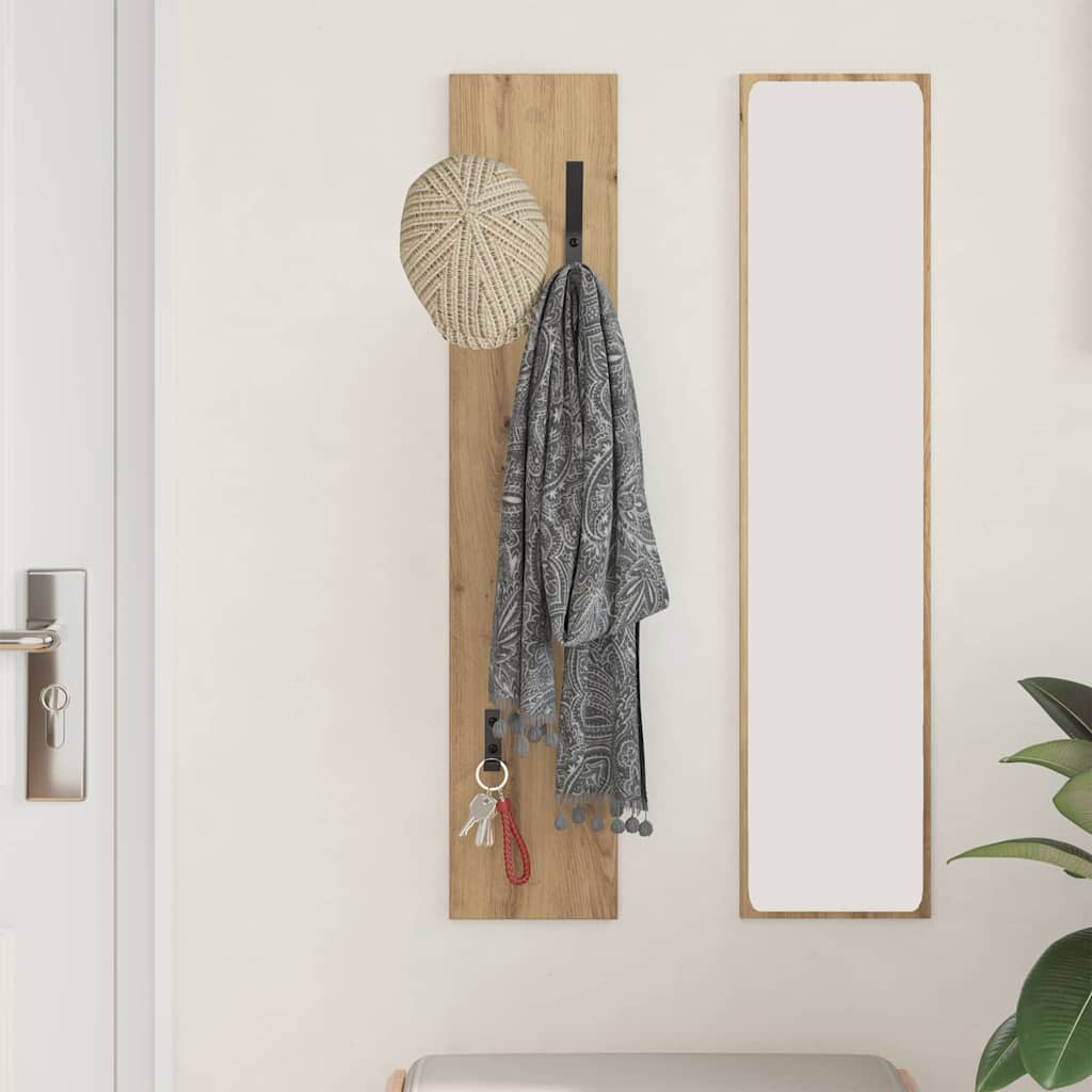 Nástěnný Věšák Na Kabáty Nástěnná Montáž Artisanový Dub