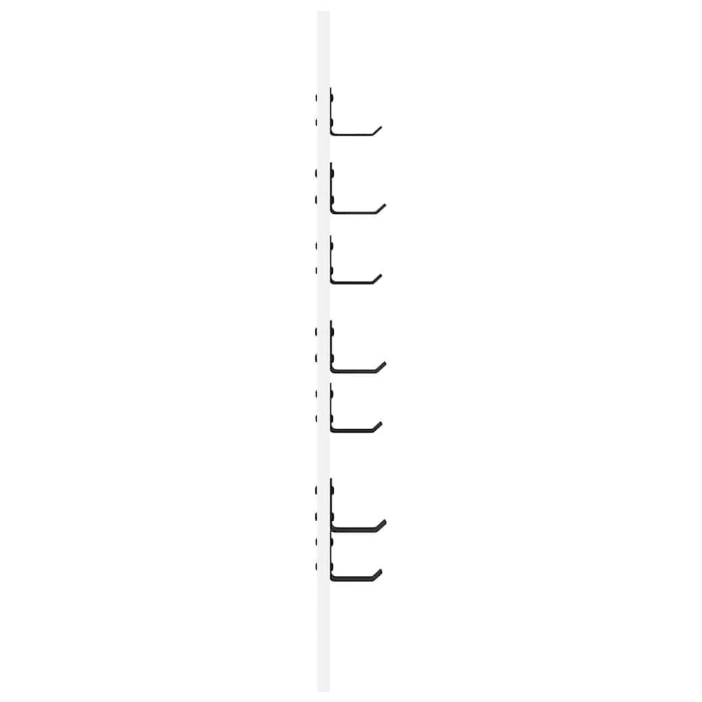 Nástěnný Věšák Na Kabáty Nástěnná Montáž Bílá 30 X 1,5 X 80 Cm