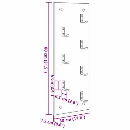 Nástěnný Věšák Na Kabáty Nástěnná Montáž Artisanový Dub