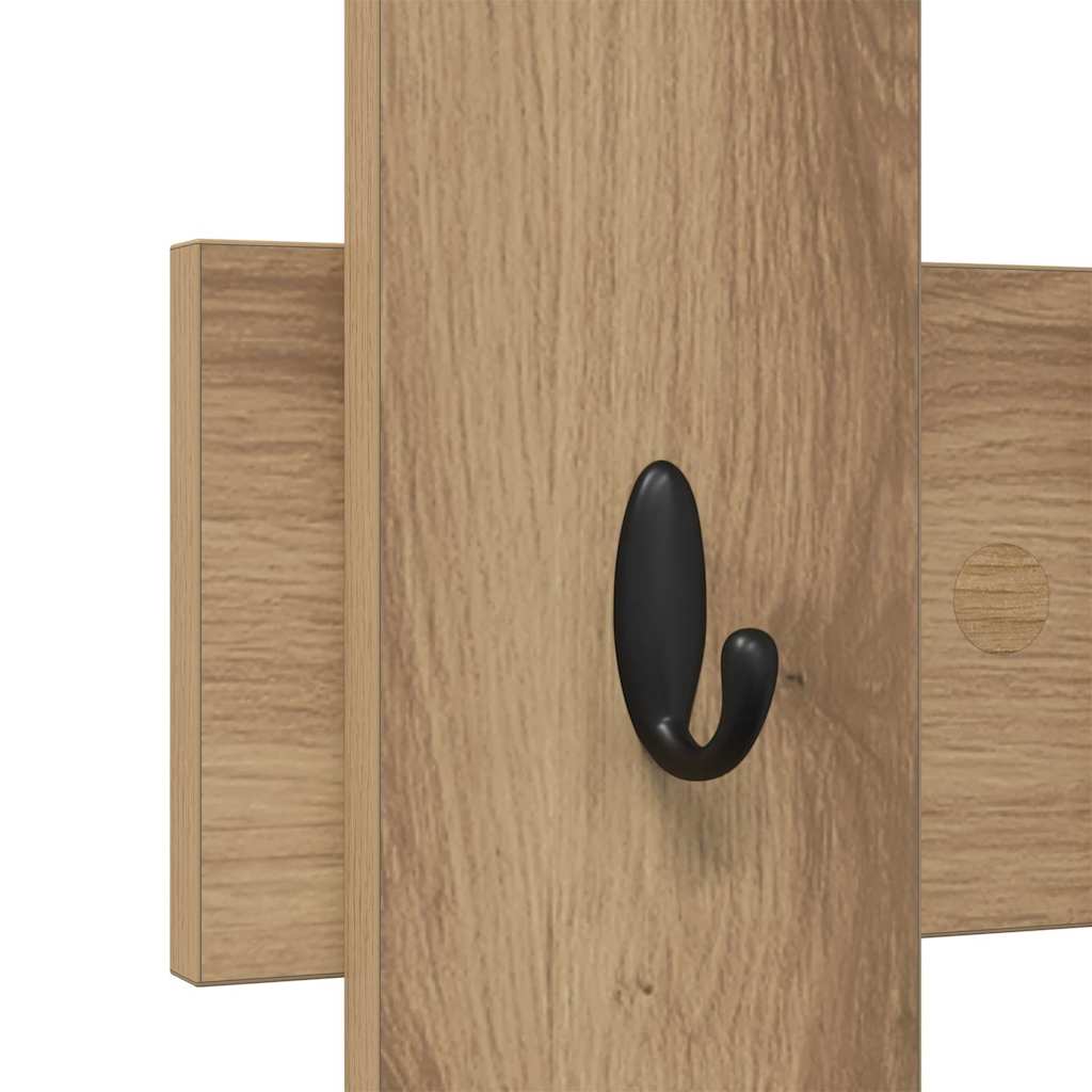 Nástěnný Věšák Na Kabáty Nástěnná Montáž Artisanový Dub