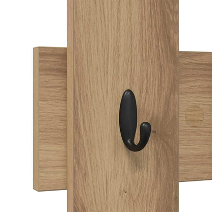 Nástěnný Věšák Na Kabáty Nástěnná Montáž Artisanový Dub