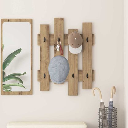Nástěnný Věšák Na Kabáty Nástěnná Montáž Artisanový Dub