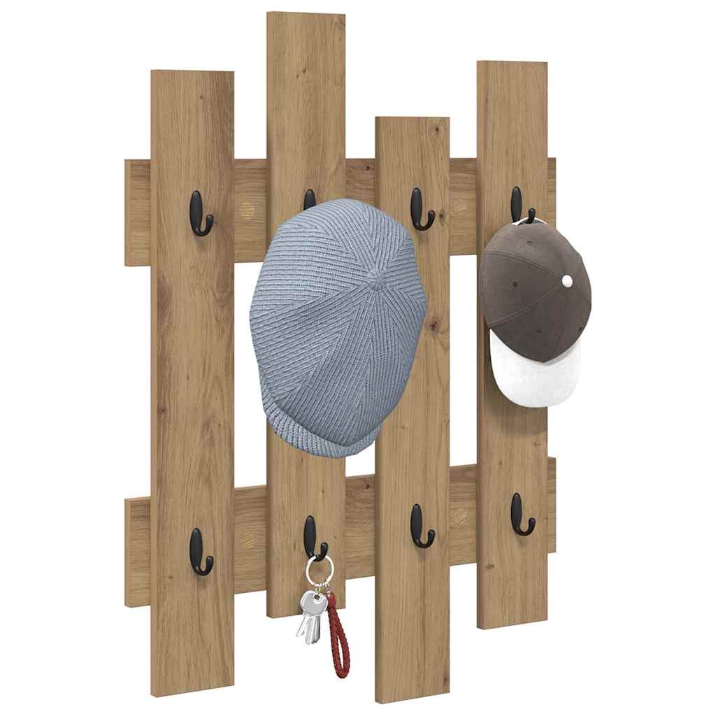 Nástěnný Věšák Na Kabáty Nástěnná Montáž Artisanový Dub