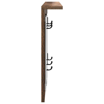 Nástěnný Věšák Na Kabáty Nástěnná Montáž Kouřový Dub