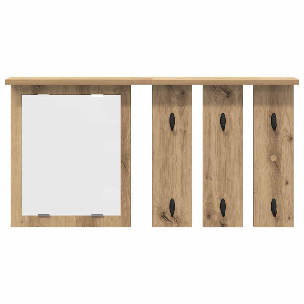 Nástěnný Věšák Na Kabáty Nástěnná Montáž Dub Artisan