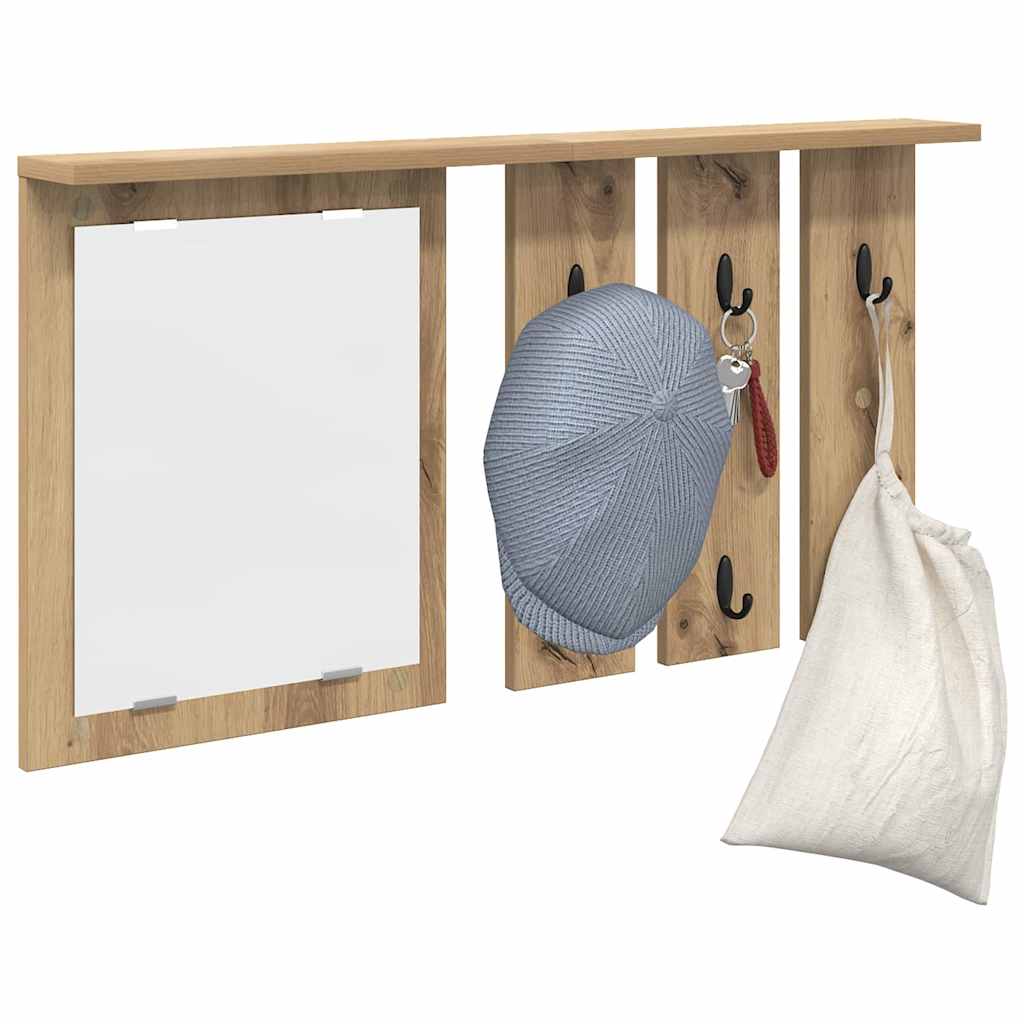 Nástěnný Věšák Na Kabáty Nástěnná Montáž Dub Artisan