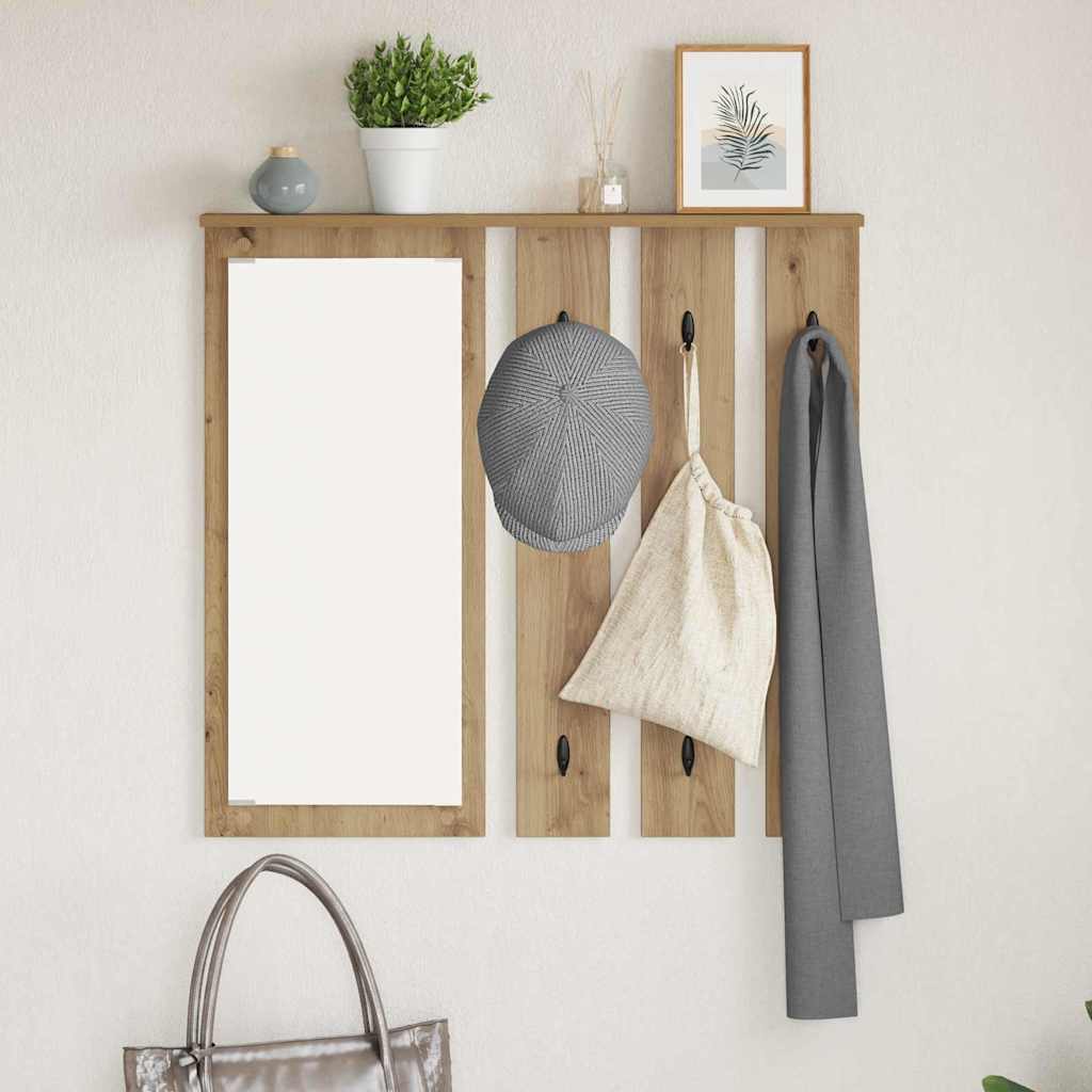 Nástěnný Věšák Na Kabáty Nástěnná Montáž Dub Artisan