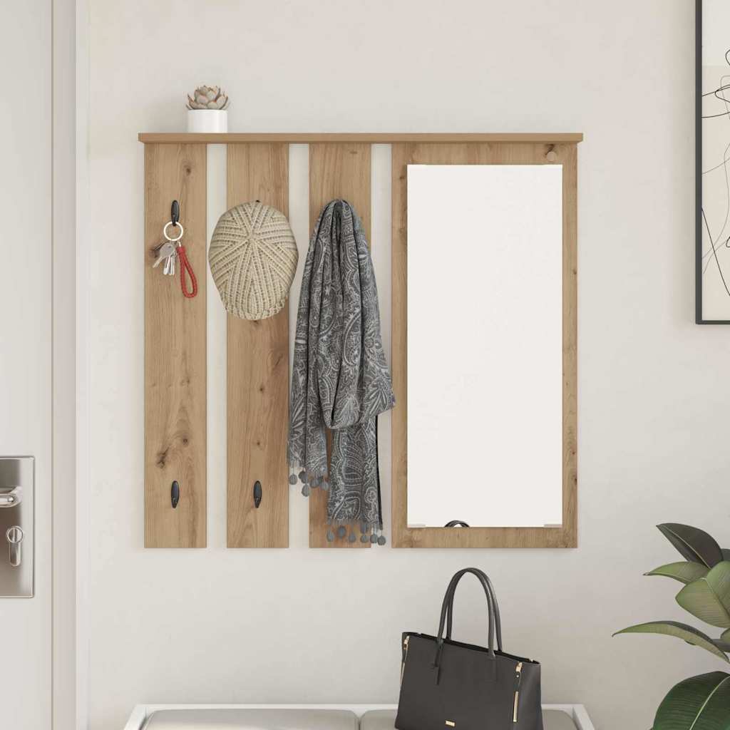 Nástěnný Věšák Na Kabáty Nástěnná Montáž Dub Artisan
