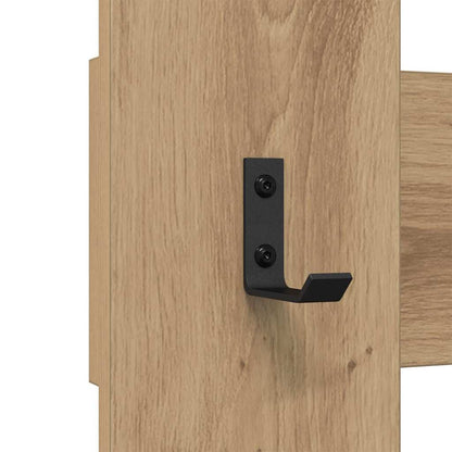 Nástěnný Věšák Na Kabáty Nástěnná Montáž Artisanový Dub