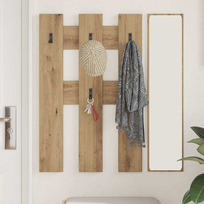 Nástěnný Věšák Na Kabáty Nástěnná Montáž Artisanový Dub