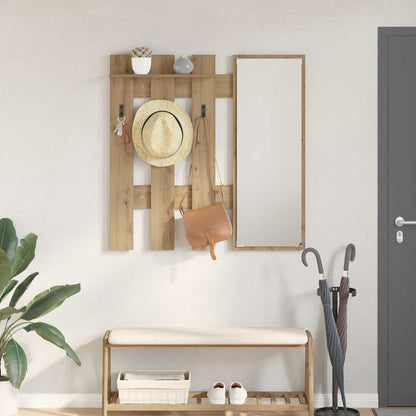 Nástěnný Věšák Na Kabáty Nástěnná Montáž Artisanový Dub