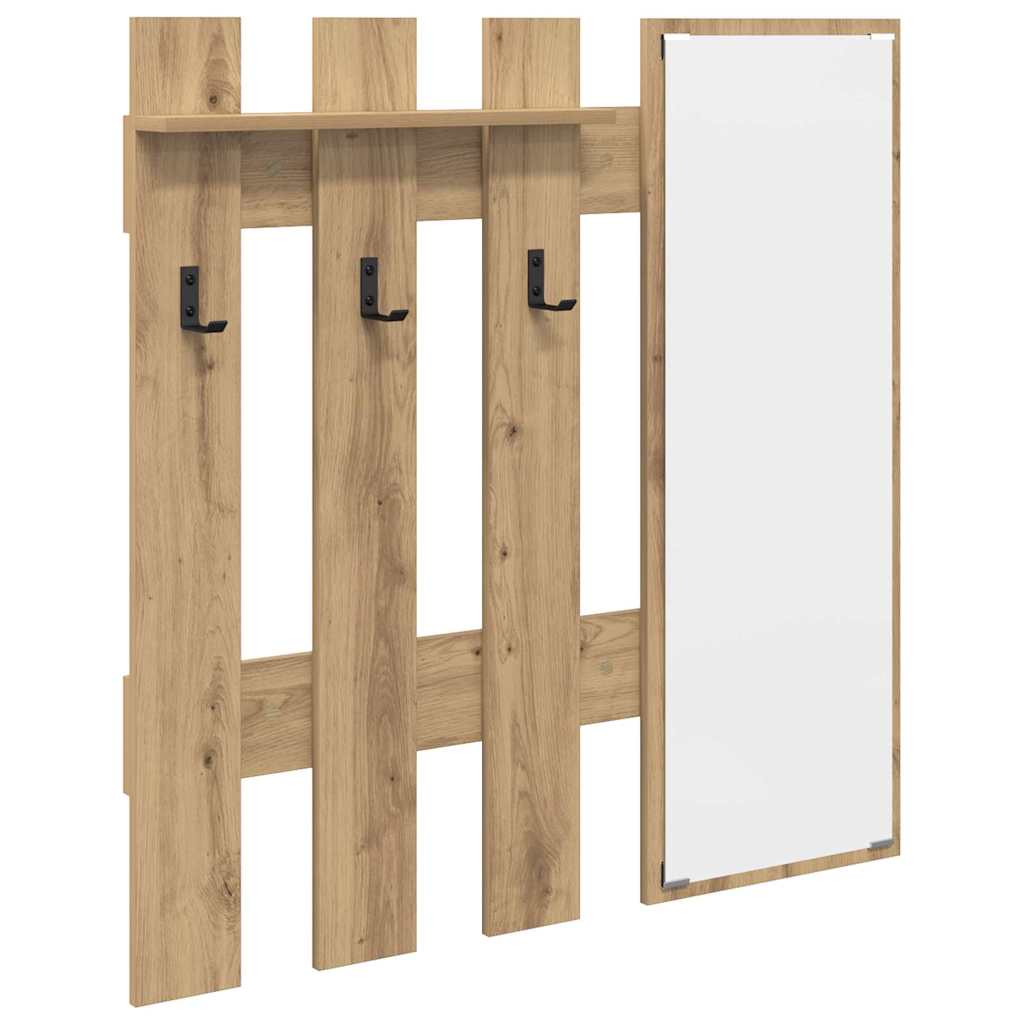 Nástěnný Věšák Na Kabáty Nástěnná Montáž Artisanový Dub