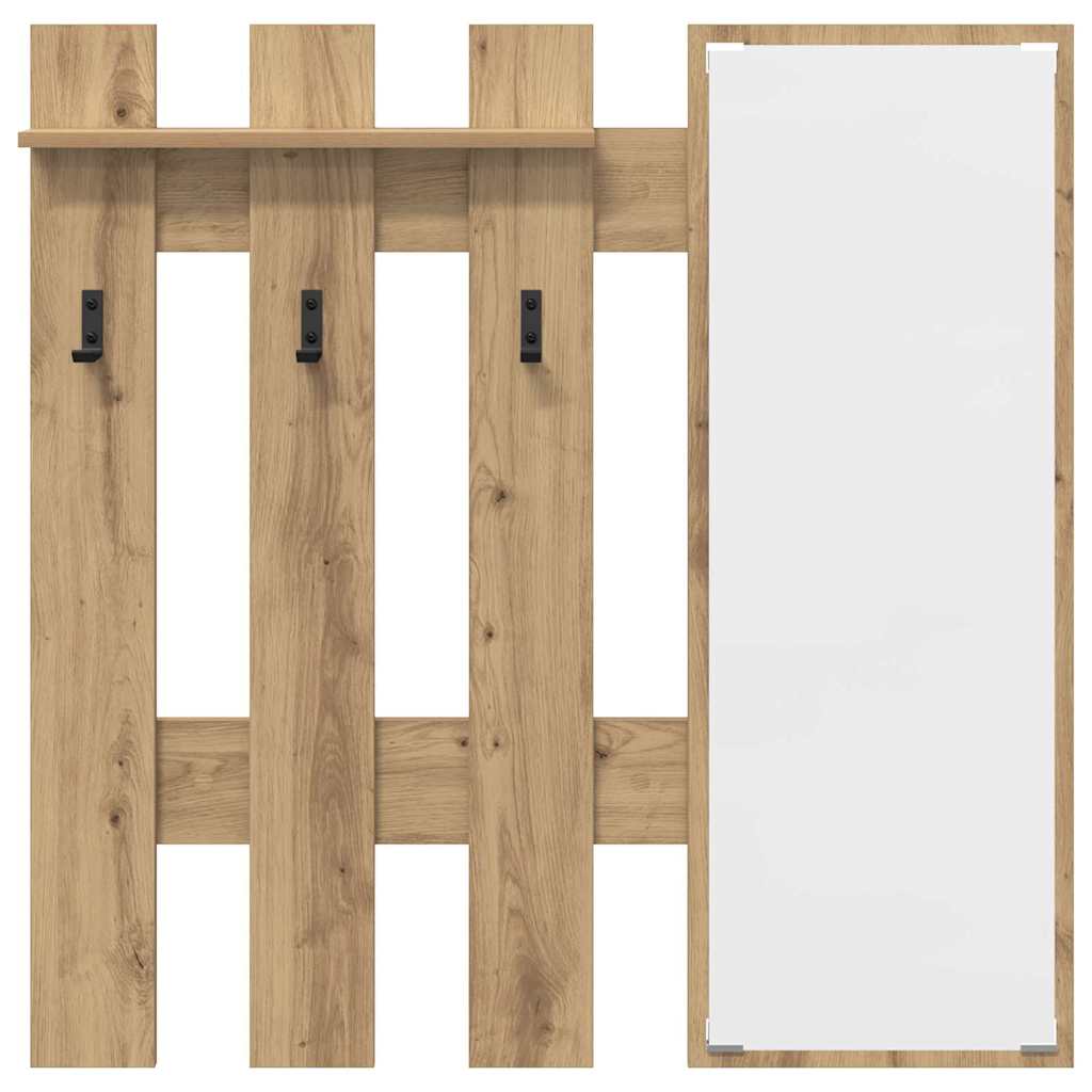 Nástěnný Věšák Na Kabáty Nástěnná Montáž Artisanový Dub