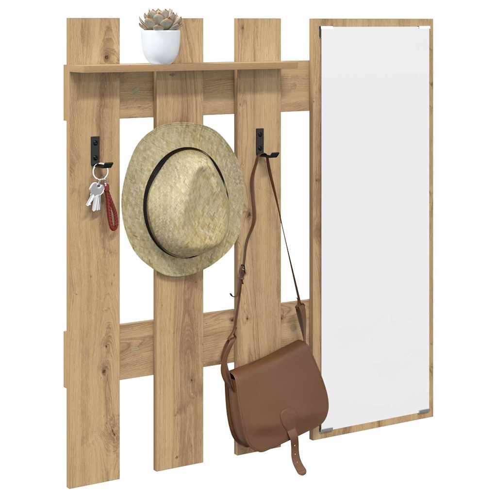 Nástěnný Věšák Na Kabáty Nástěnná Montáž Artisanový Dub
