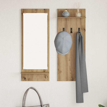 Nástěnný Věšák Na Kabáty Nástěnná Montáž Artisanový Dub