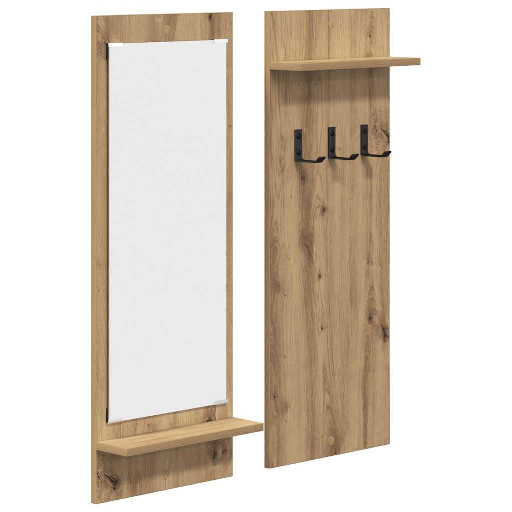 Nástěnný Věšák Na Kabáty Nástěnná Montáž Artisanový Dub