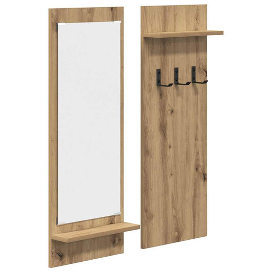 Nástěnný Věšák Na Kabáty Nástěnná Montáž Artisanový Dub