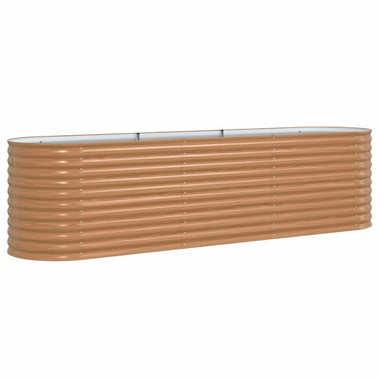 Vyvýšený Záhon Hnědá 320 X 80 X 81 Cm Ocel
