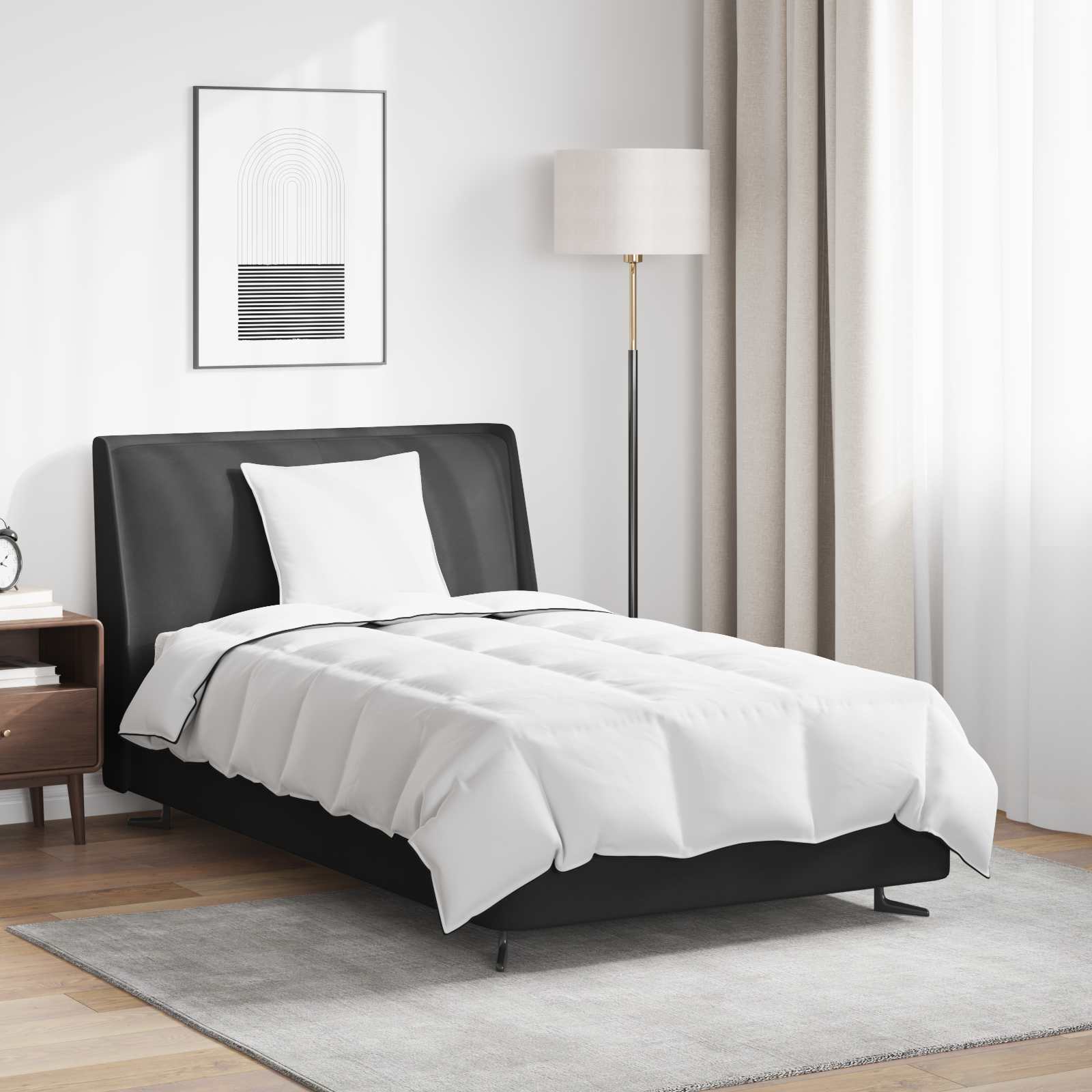 Zimní Přikrývka S Polštářem 2 Pcs Bílá Peří