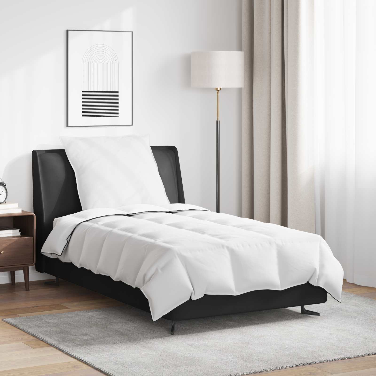 Zimní Přikrývka S Polštářem 2 Pcs Bílá Peří