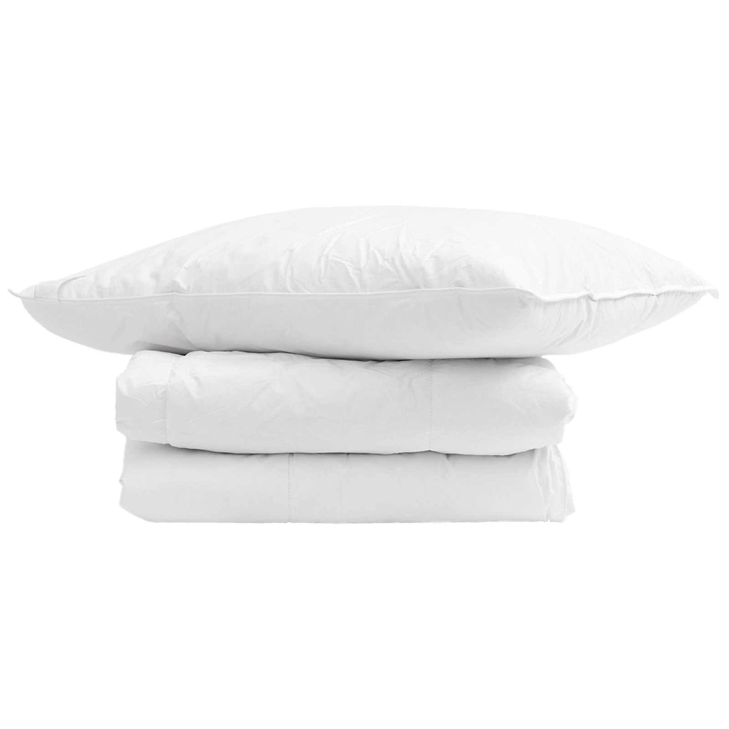 Zimní Přikrývka S Polštářem 2 Pcs Bílá Peří