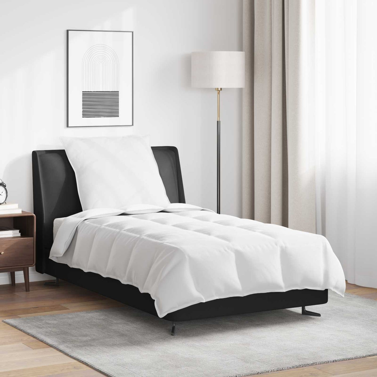 2-In-1 Duvet S Polštářem 2 Pcs Bílá Peří