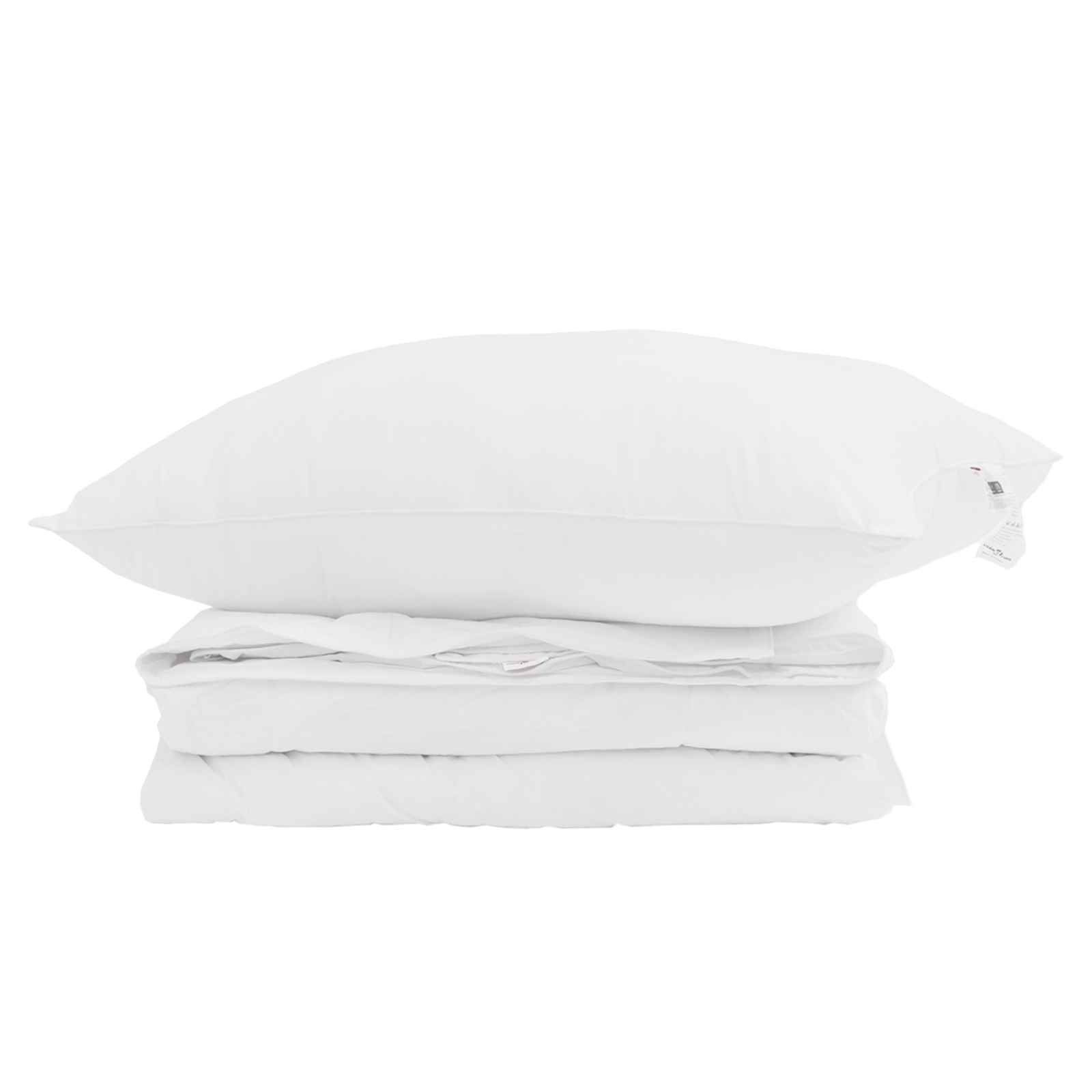 2-In-1 Duvet S Polštářem 2 Pcs Bílá Peří