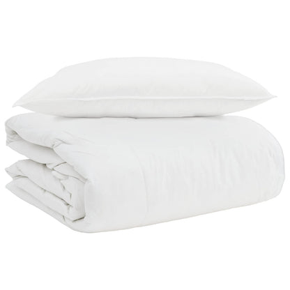 2-In-1 Duvet S Polštářem 2 Pcs Bílá Peří