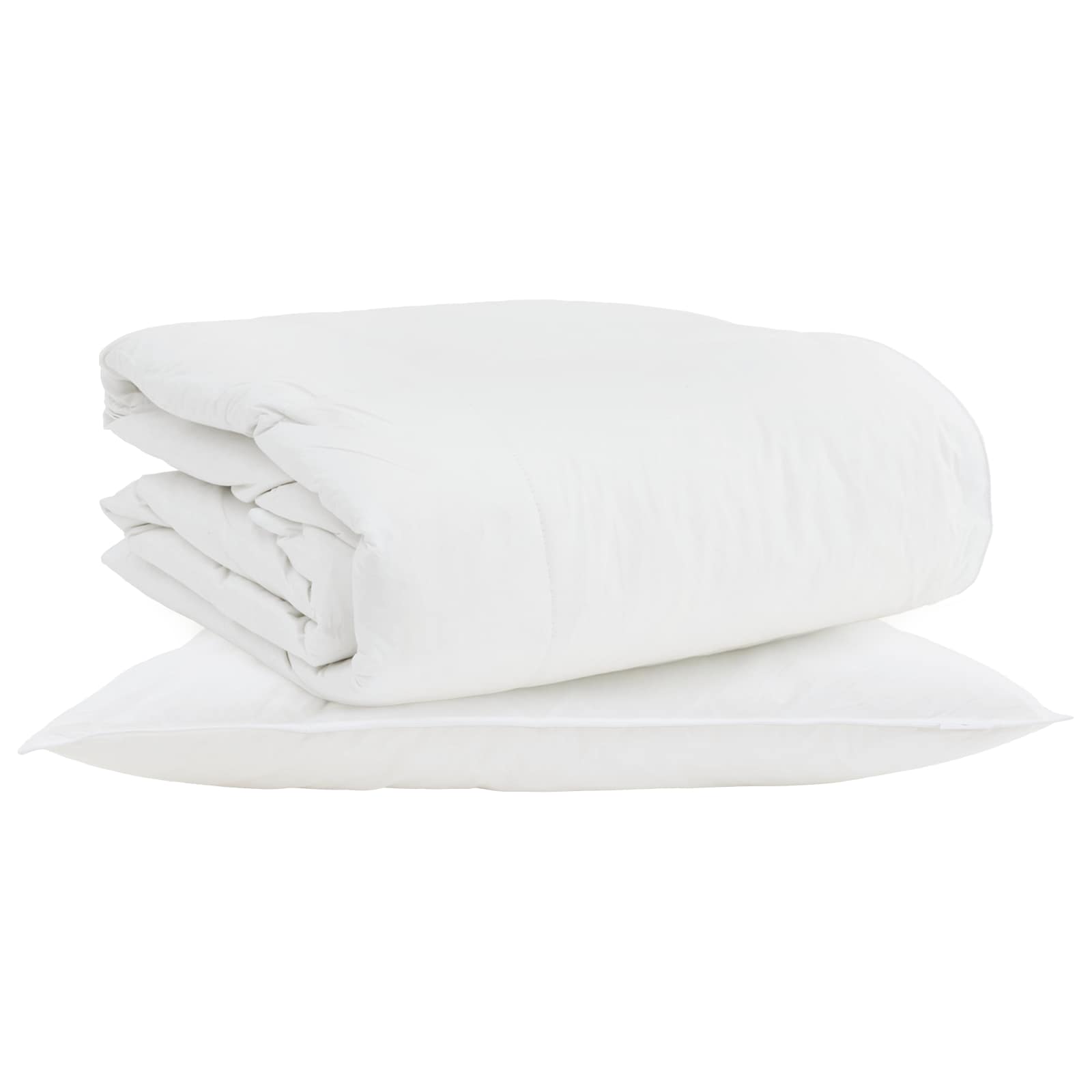 2-In-1 Duvet S Polštářem 2 Pcs Bílá Peří